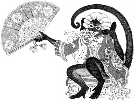 monkey with fan